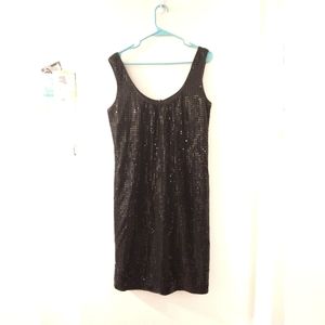 Black sequin sheets dress
